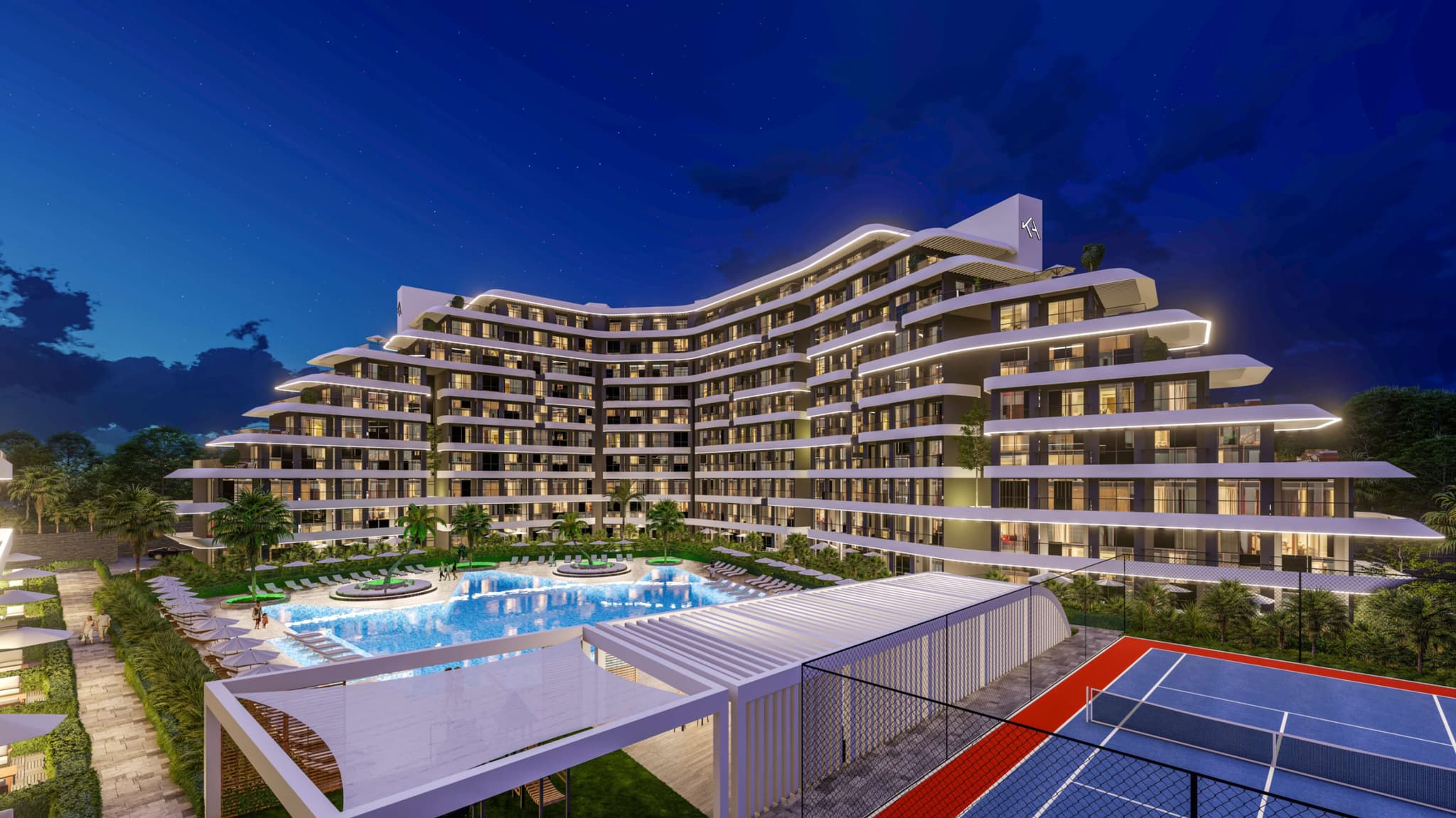 Queen Collection – 1+1 Daire, Lara’da Plaj & 162 000 €’dan - 1+1 Apartment mit Privatstrand ab 162.000 € - 1+1 квартира с пляжем в Ларе от 162 000 €