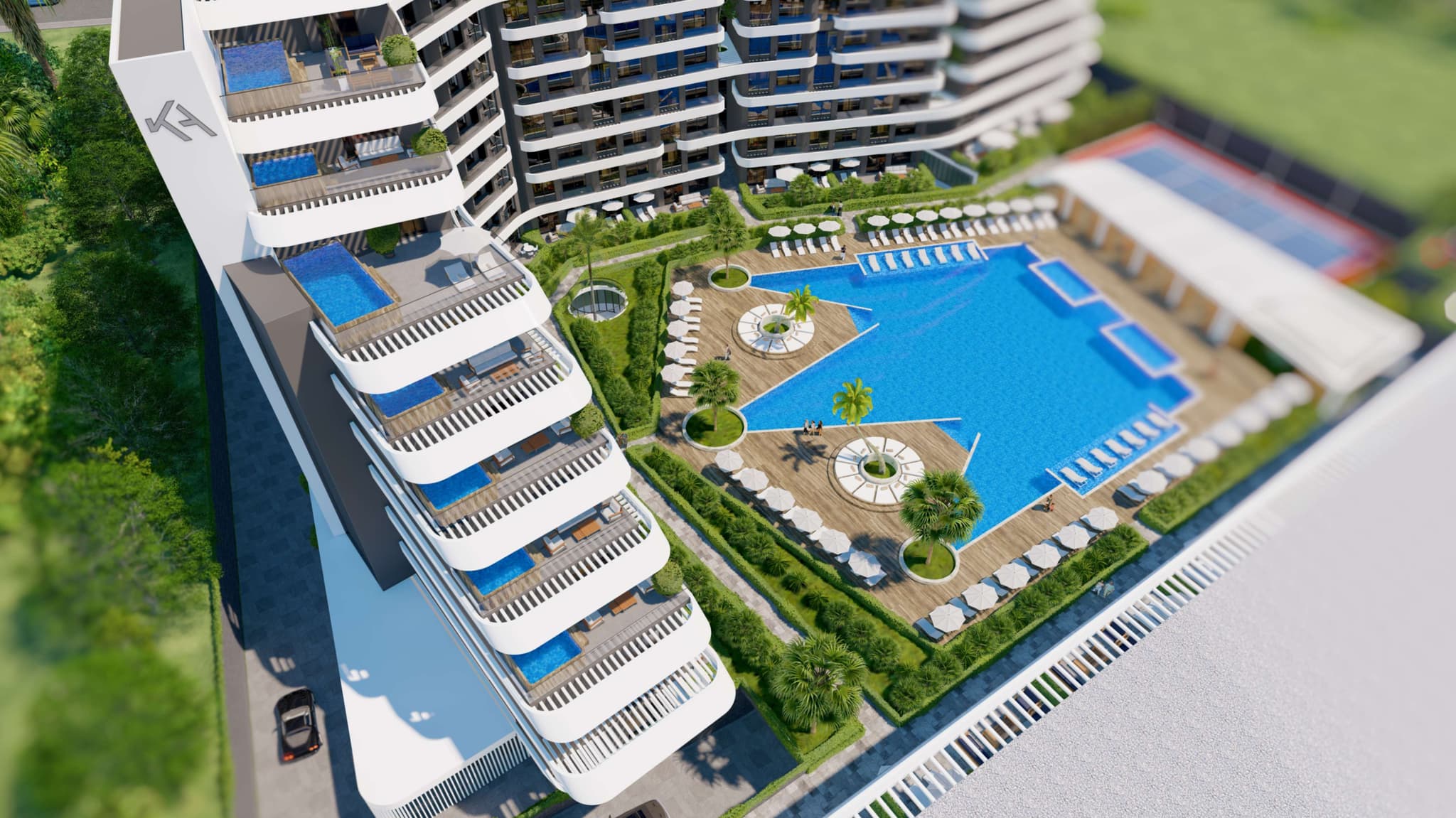 Queen Collection – 1+1 Daire, Lara’da Plaj & 162 000 €’dan - 1+1 Apartment mit Privatstrand ab 162.000 € - 1+1 квартира с пляжем в Ларе от 162 000 €